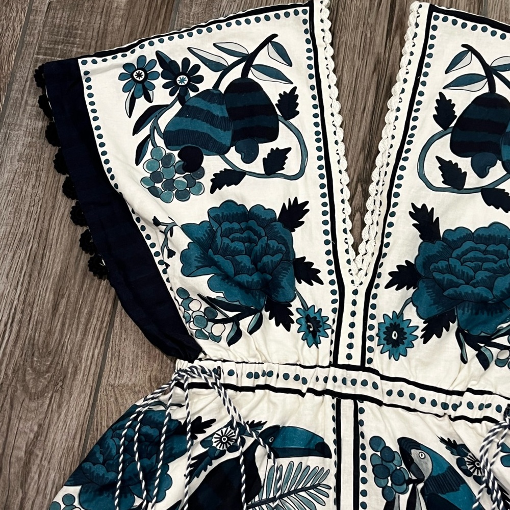 FARM Rio Blue and White Floral Mini Dress - Picture 4 of 16